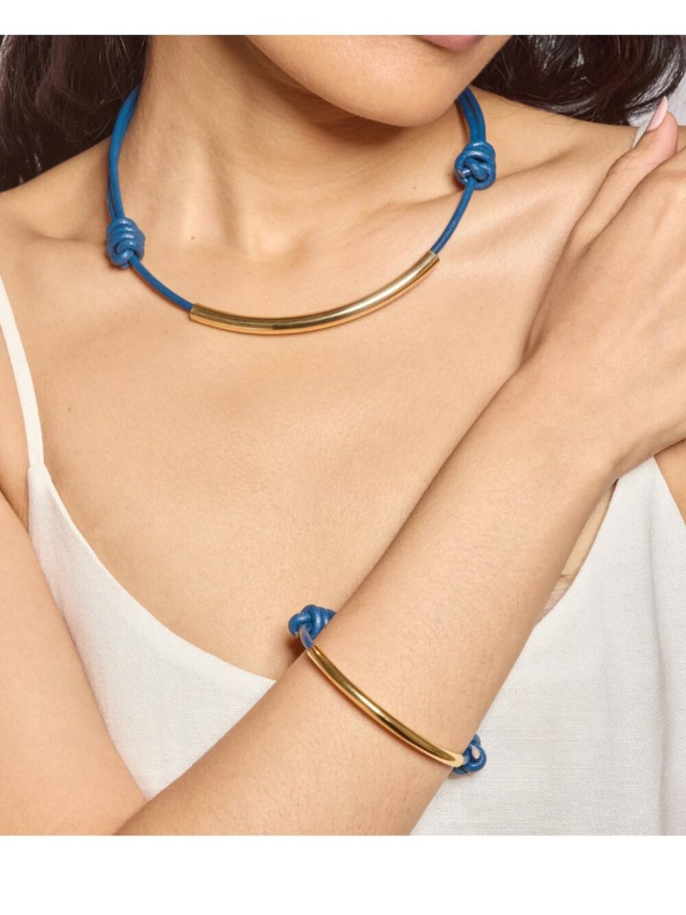 Lady Grey Leather Bond Bracelet